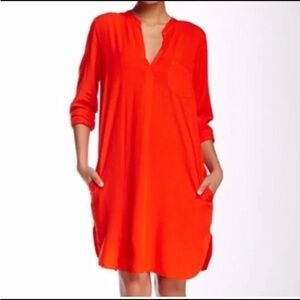 Splendid Women’s Dress Size XS Collared Button Shirt Dress High Low Hem Casual